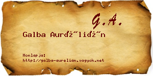 Galba Aurélián névjegykártya